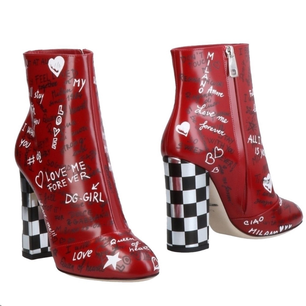 Dolce and Gabanna Graffiti ankle boots 120mm